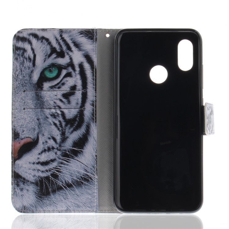 Pattern Printing Leather Wallet Cover for Xiaomi Mi 8 (6.21-inch) - Tiger Pattern-8