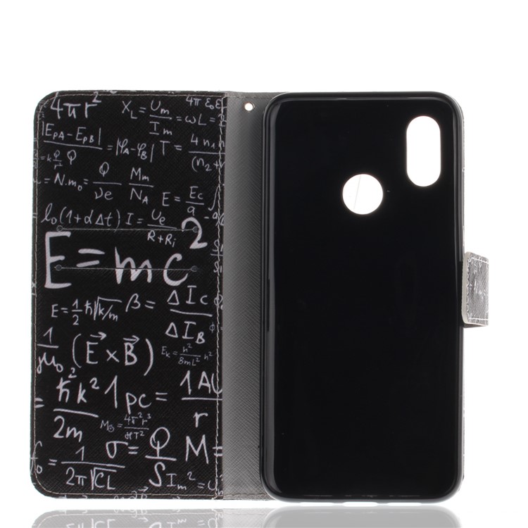 Pattern Printing Wallet Leather Stand Cover for Xiaomi Mi 8 (6.21-inch) - Mathematical Symbol-8