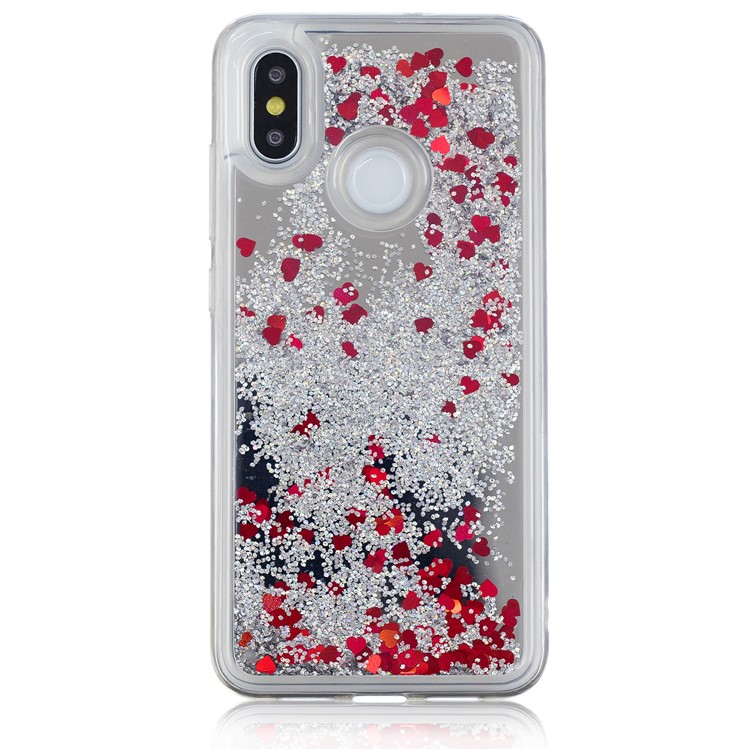 For Xiaomi Mi 8 (6.21-inch) Glitter Floating Quicksand Mirror Surface TPU Mobile Case - Silver-2