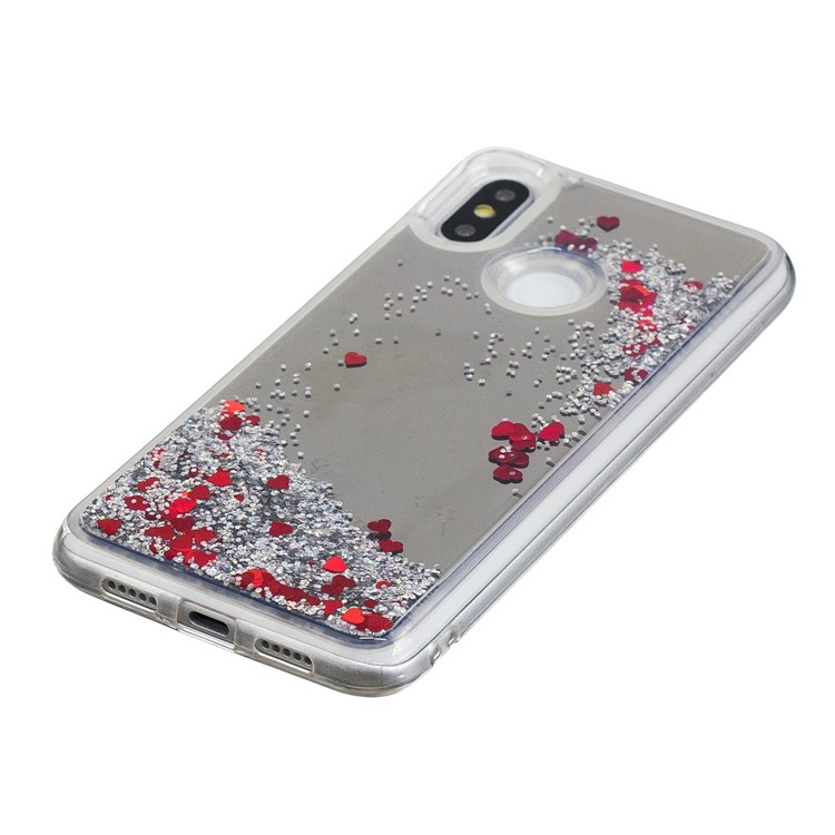 For Xiaomi Mi 8 (6.21-inch) Glitter Floating Quicksand Mirror Surface TPU Mobile Case - Silver-3