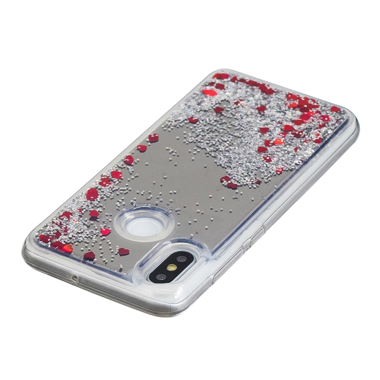 For Xiaomi Mi 8 (6.21-inch) Glitter Floating Quicksand Mirror Surface TPU Mobile Case - Silver-4