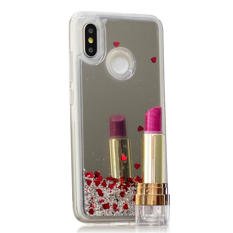For Xiaomi Mi 8 (6.21-inch) Glitter Floating Quicksand Mirror Surface TPU Mobile Case - Silver-5