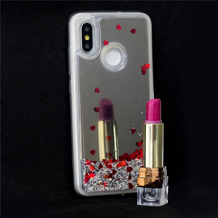 For Xiaomi Mi 8 (6.21-inch) Glitter Floating Quicksand Mirror Surface TPU Mobile Case - Silver-7