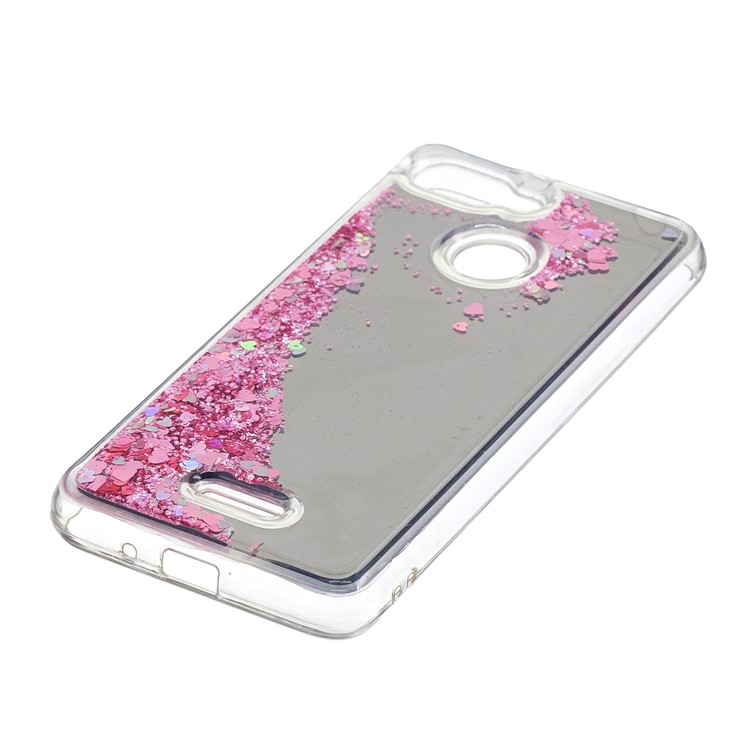 Glitter Floating Quicksand Mirror Surface TPU Mobile Cover for Xiaomi Redmi 6 - Pink-4