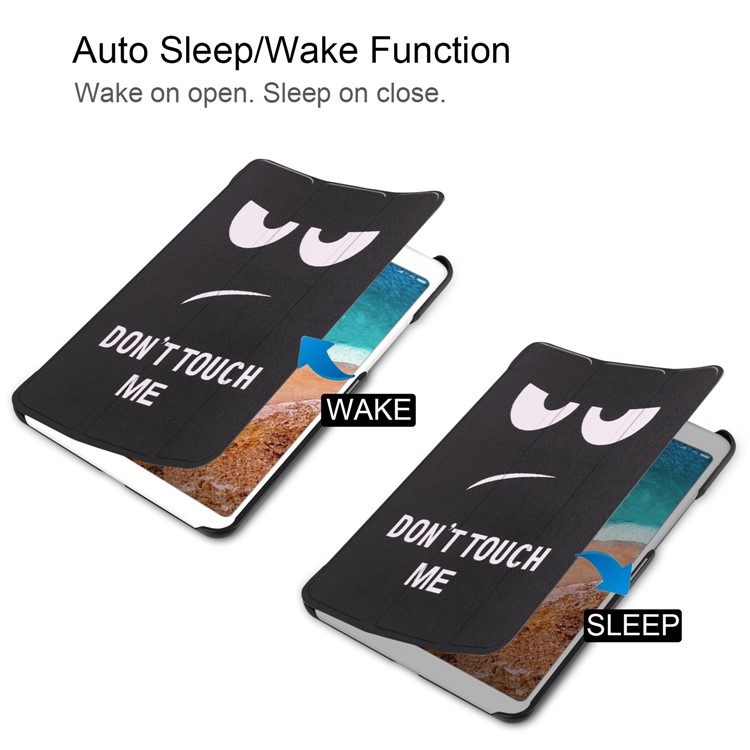 Pattern Printing Smart Tri-fold Leather Stand Case for Xiaomi Mi Pad 4 - Do not Touch Me-4