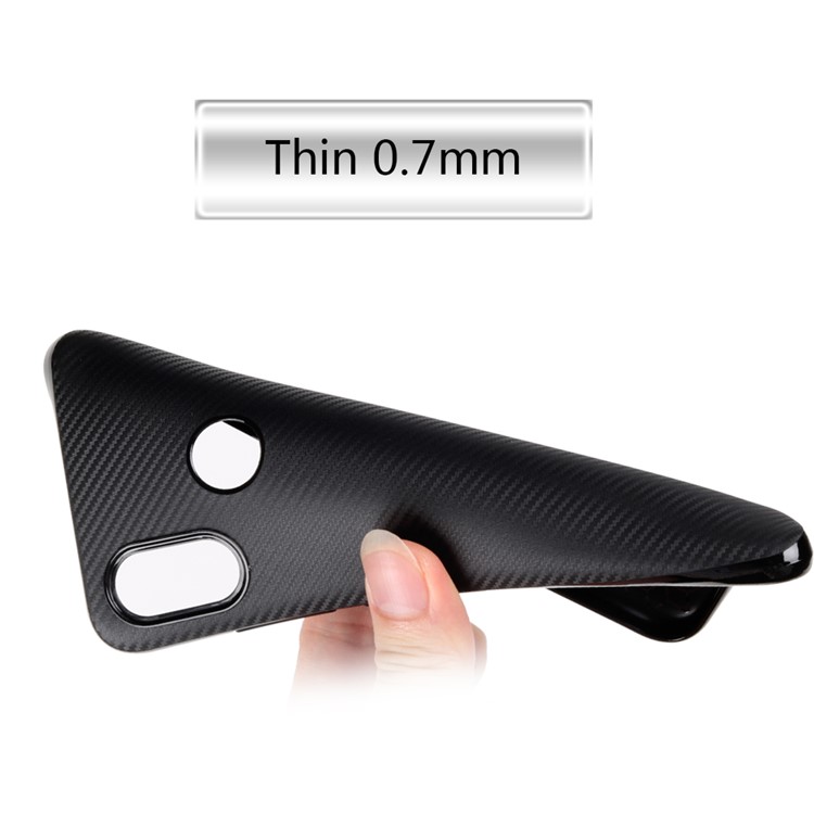 Carbon Fiber Texture Soft TPU Back Phone Case for Xiaomi Mi 8 (6.21-inch) - Black-5
