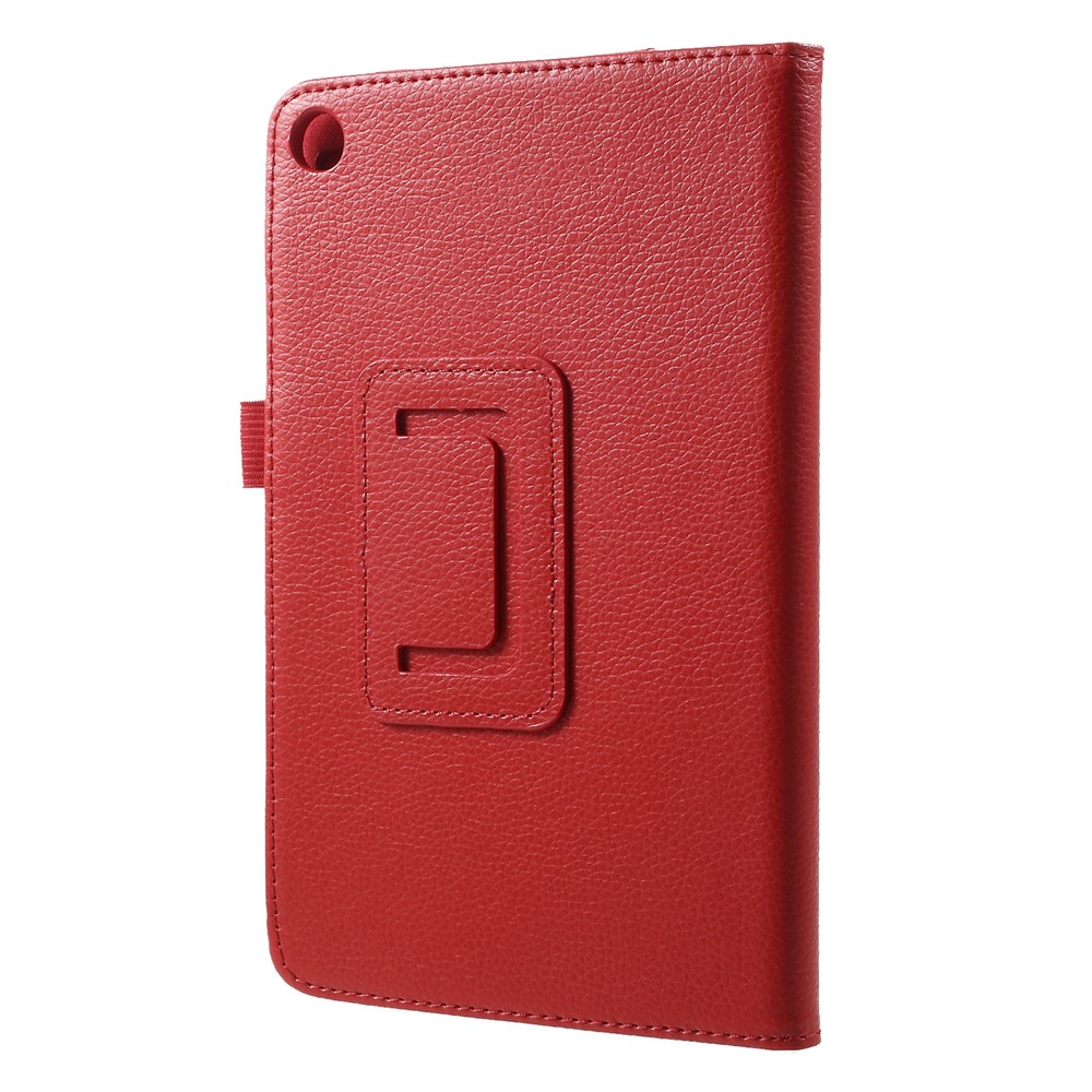 Litchi Texture PU Leather Stand Tablet Case for Xiaomi Mi Pad 4 - Red-2
