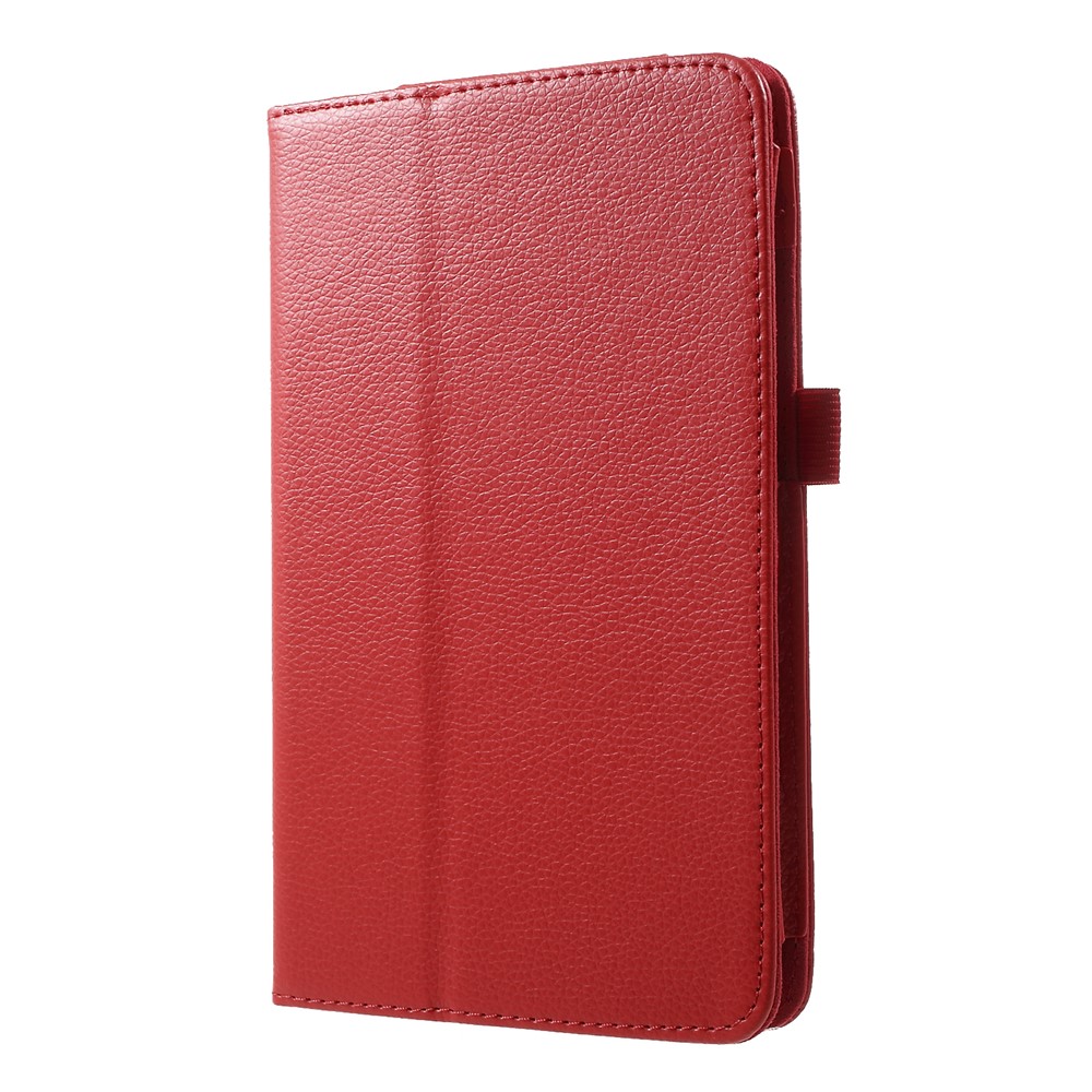 Litchi Texture PU Leather Stand Tablet Case for Xiaomi Mi Pad 4 - Red-3