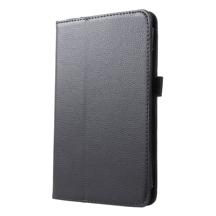 Textura Litchi Tampa de Couro PU Stand Tablet Para Xiaomi Mi Pad 4 - Preto-3