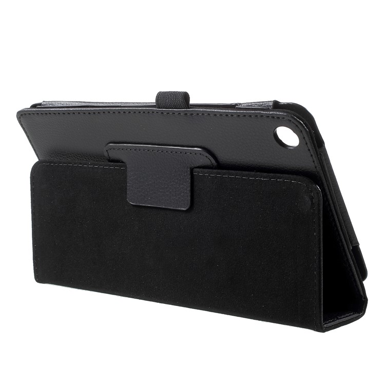 Litchi Texture PU Leather Stand Tablet Cover for Xiaomi Mi Pad 4 - Black-4