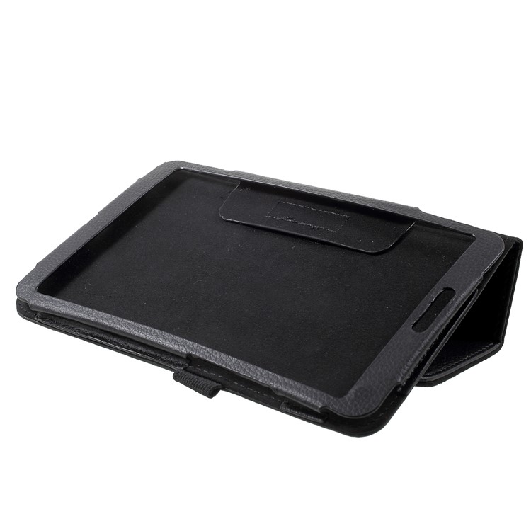 Textura Litchi Tampa de Couro PU Stand Tablet Para Xiaomi Mi Pad 4 - Preto-5