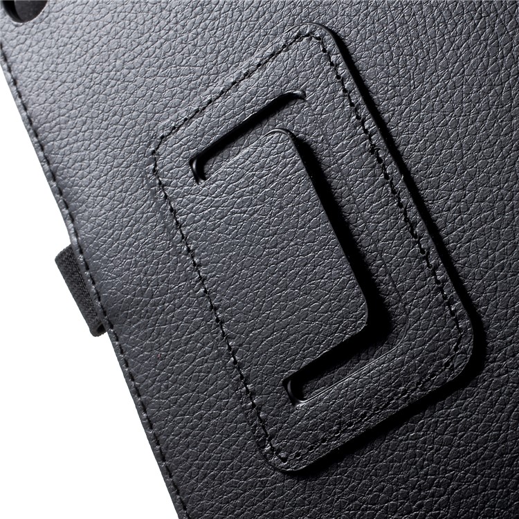 Textura Litchi Tampa de Couro PU Stand Tablet Para Xiaomi Mi Pad 4 - Preto-7