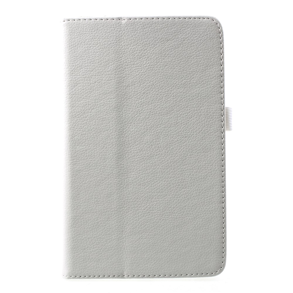 Litchi Texture PU Leather Stand Tablet Shell for Xiaomi Mi Pad 4 - White-1