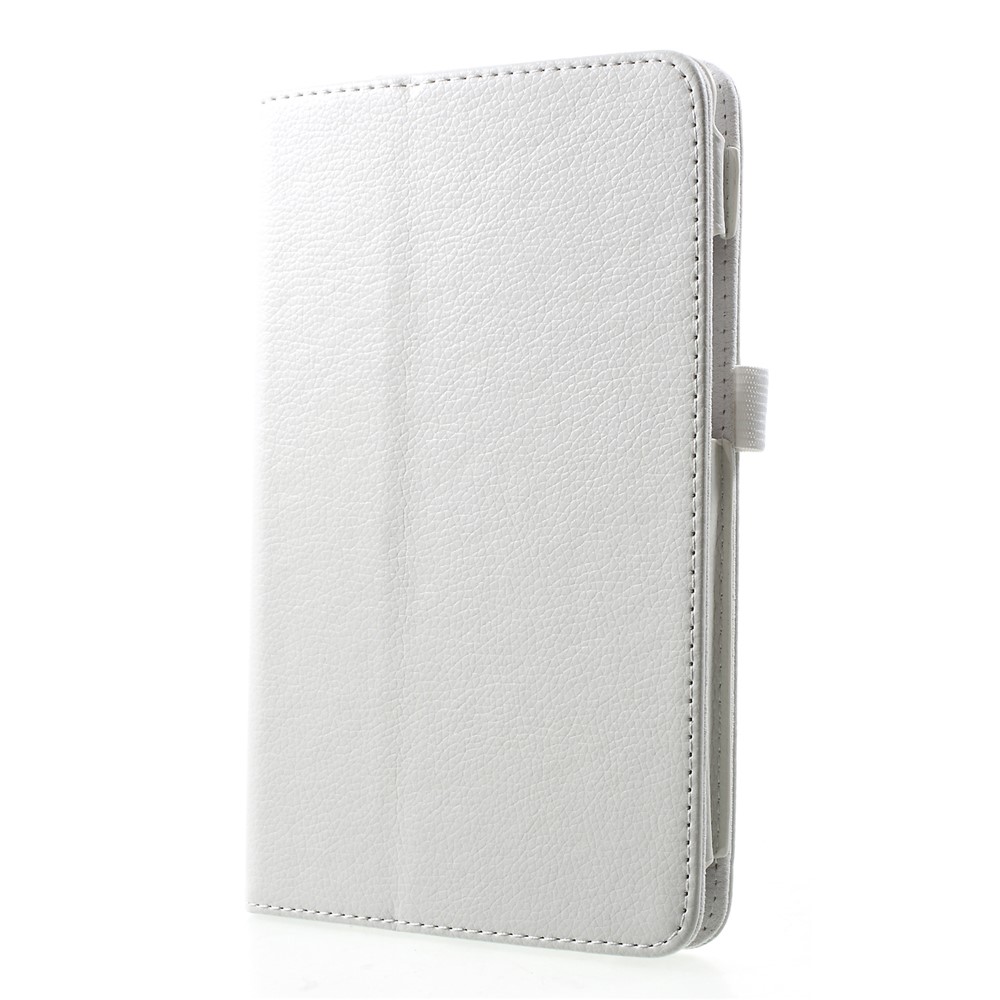 Litchi Textura PU Couro de Couro Para Xiaomi Mi Pad 4 - Branco-3