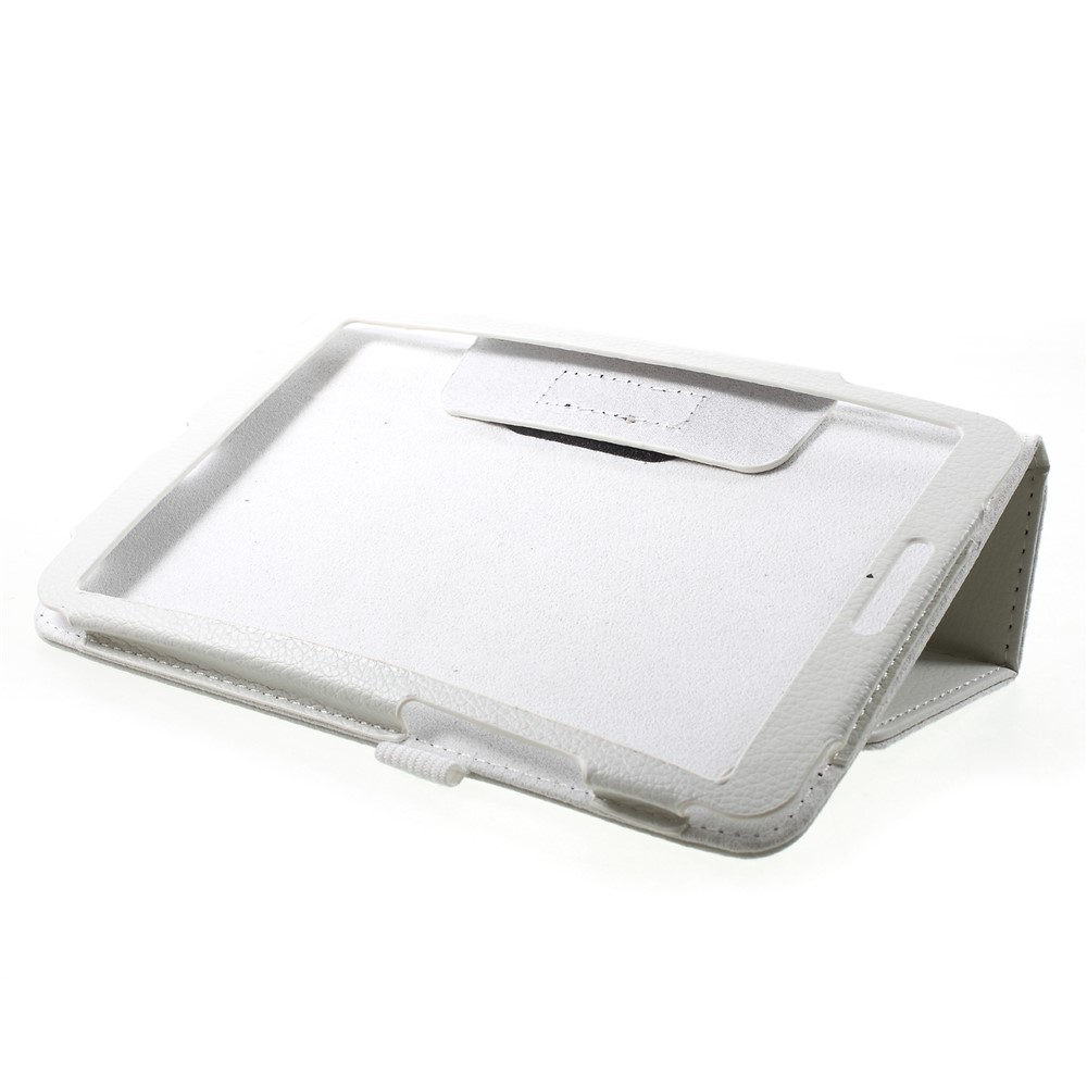 Litchi Texture PU Leather Stand Tablet Shell for Xiaomi Mi Pad 4 - White-5