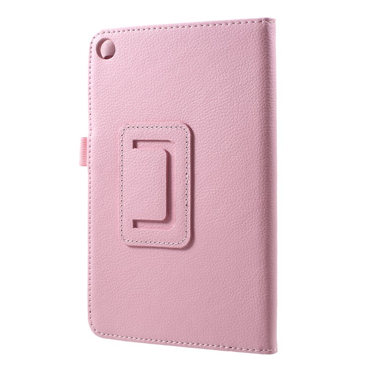 Litchi Texture PU Leather Stand Tablet Case Cover for Xiaomi Mi Pad 4 - Pink-2