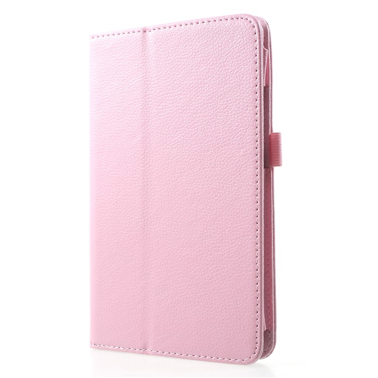 Litchi Texture PU Leather Stand Tablet Case Cover for Xiaomi Mi Pad 4 - Pink-3