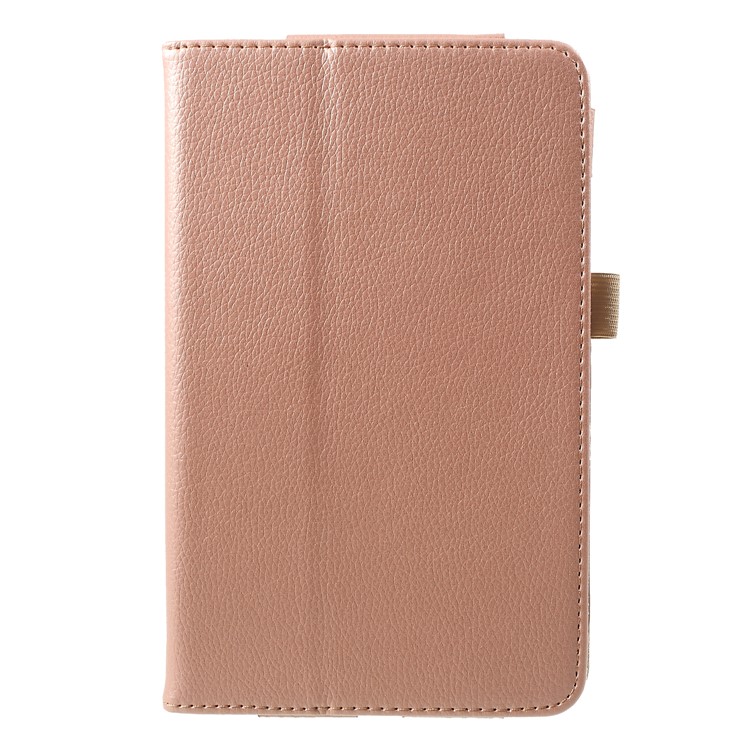 Litchi Texture PU Leather Stand Tablet Case Shell for Xiaomi Mi Pad 4 - Rose Gold-1