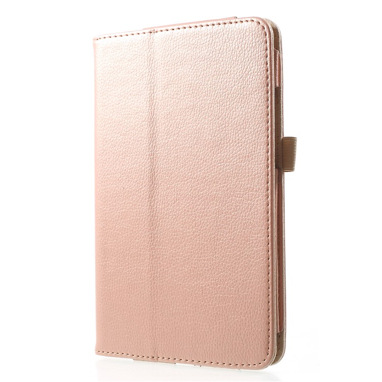 Litchi Textura PU Caixo de Catura de Catura Combleto Para Xiaomi mi Pad 4 - Rosa Ouro-3