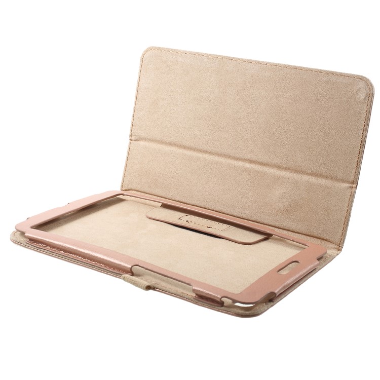 Litchi Texture PU Leather Stand Tablet Case Shell for Xiaomi Mi Pad 4 - Rose Gold-6