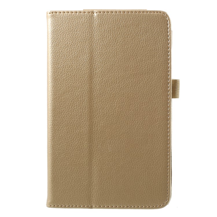 Litchi Grain Stand PU Leather Tablet Case Accessory for Xiaomi Mi Pad 4 - Gold-1