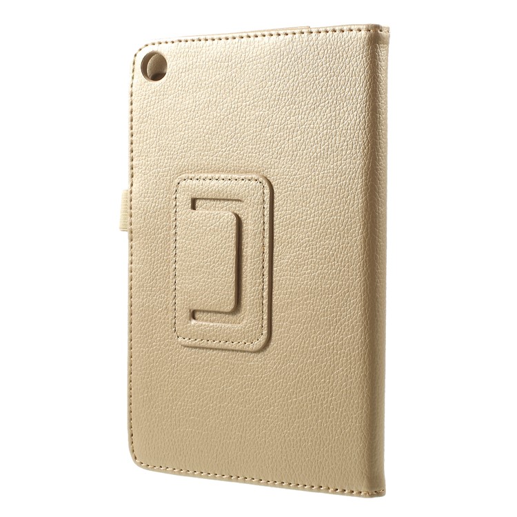 Litchi Grain Stand PU Leather Tablet Case Accessory for Xiaomi Mi Pad 4 - Gold-2