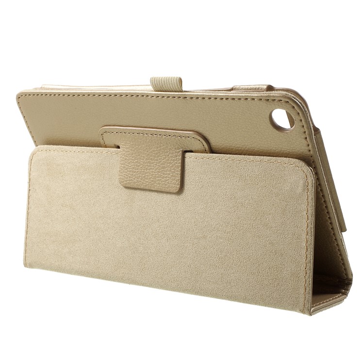 Litchi Grain Stand PU Leather Tablet Case Accessory for Xiaomi Mi Pad 4 - Gold-4