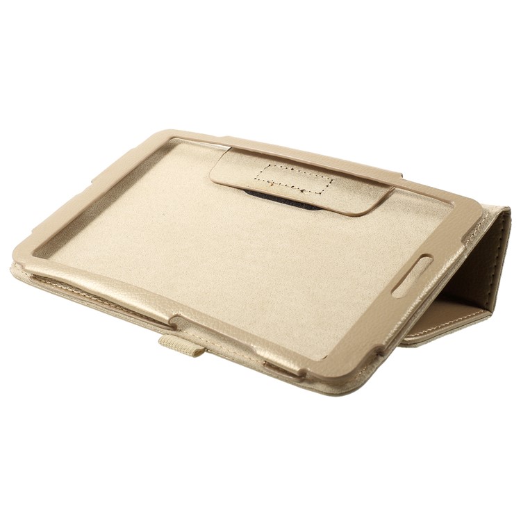 Litchi Grain Stand PU Leather Tablet Case Accessory for Xiaomi Mi Pad 4 - Gold-5