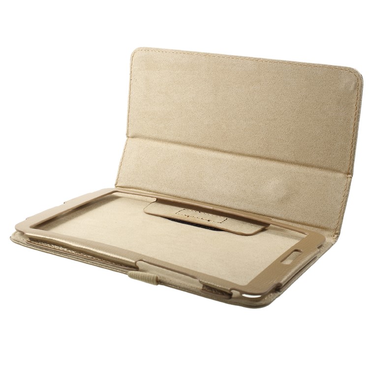 Litchi Grain Stand PU Leather Tablet Case Accessory for Xiaomi Mi Pad 4 - Gold-6