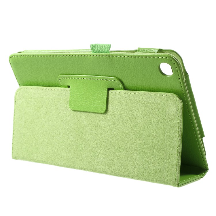Litchi Grain Stand PU Leather Tablet Cover Accessory for Xiaomi Mi Pad 4 - Green-4