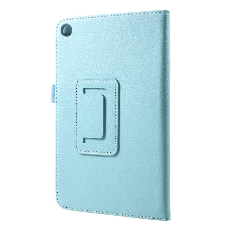 Litchi Texture PU Leather Stand Protective Shell Case for Xiaomi Mi Pad 4 - Baby Blue-2