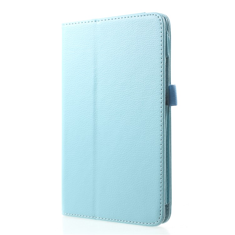 Litchi Texture PU Leather Stand Protective Shell Case for Xiaomi Mi Pad 4 - Baby Blue-3