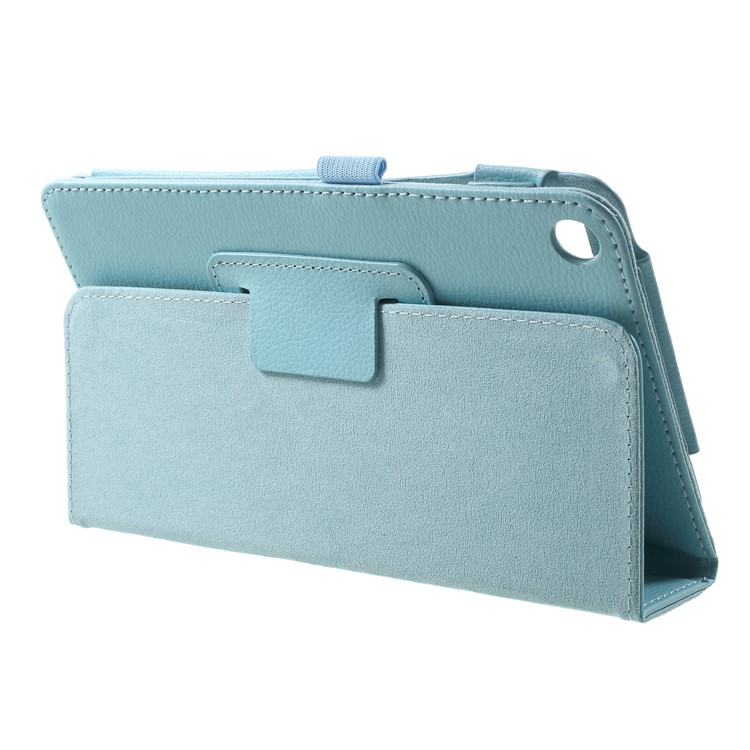 Litchi Texture PU Leather Stand Protective Shell Case for Xiaomi Mi Pad 4 - Baby Blue-4