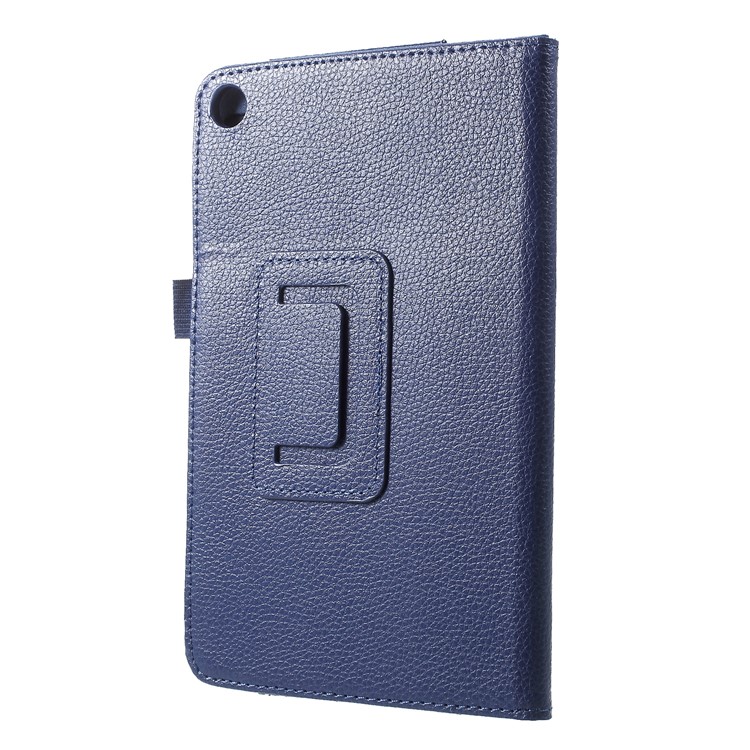 Litchi Texture PU Leather Stand Tablet Shell Case for Xiaomi Mi Pad 4 - Dark Blue-2