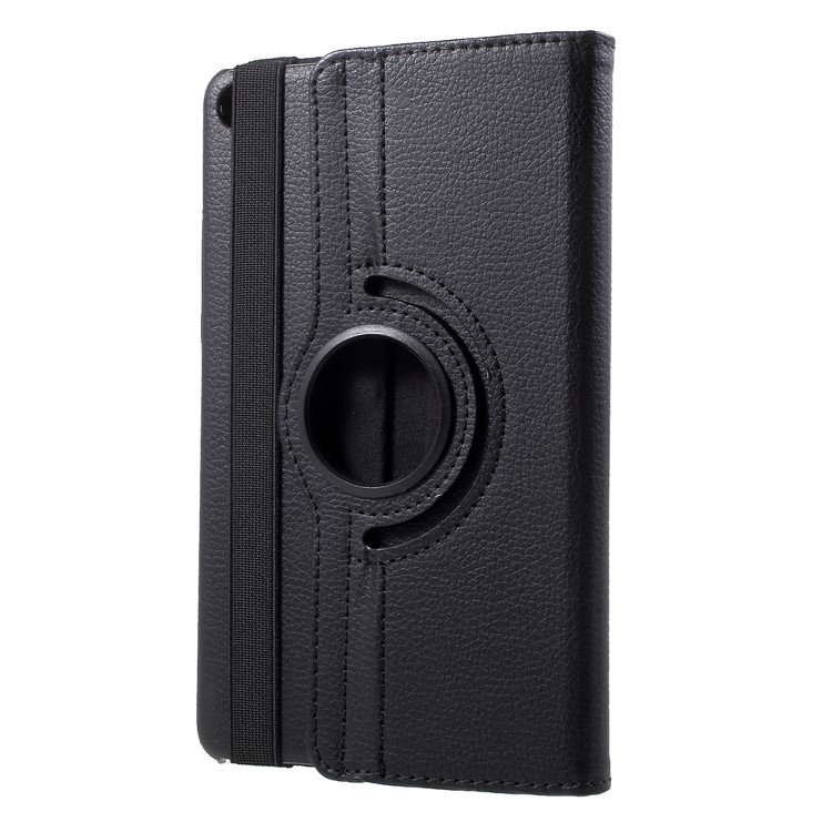 Litchi Grain 360 Degree Rotary Stand Leather Tablet Cover for Xiaomi Mi Pad 4 - Black-1