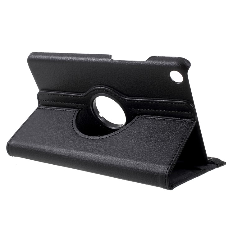 Litchi Grain 360 Degree Rotary Stand Leather Tablet Cover for Xiaomi Mi Pad 4 - Black-4