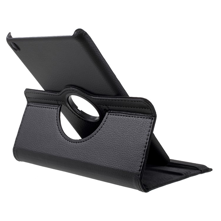 Litchi Grain 360 Degree Rotary Stand Leather Tablet Cover for Xiaomi Mi Pad 4 - Black-5