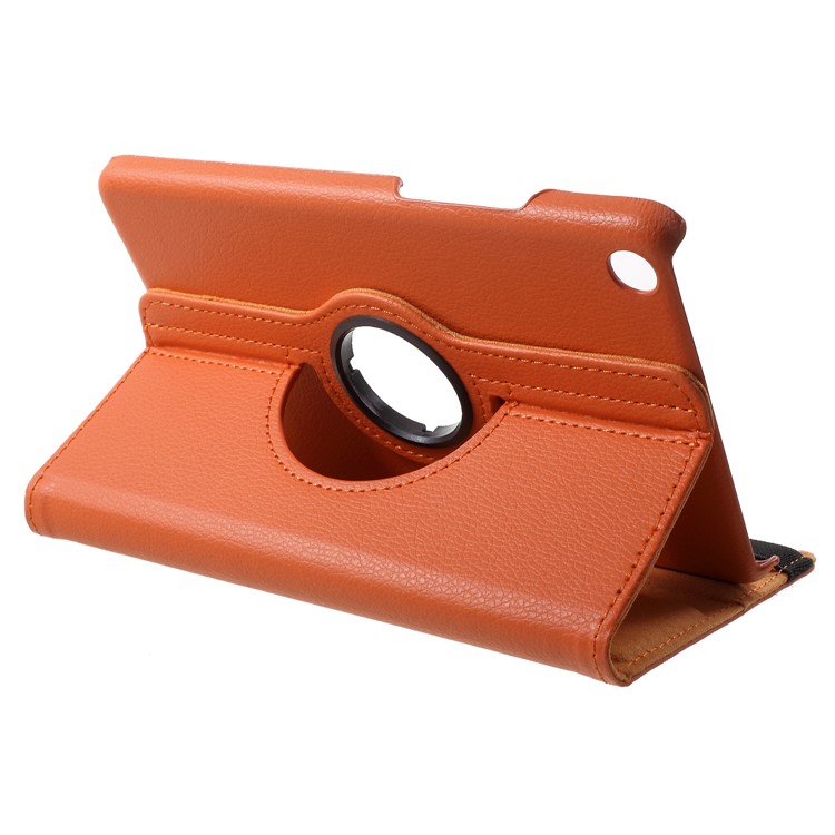 Litchi Grain 360 Degree Rotary Stand Leather Tablet Protective Case for Xiaomi Mi Pad 4 - Orange-4