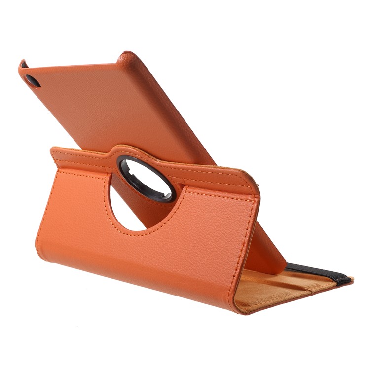 Litchi Grain 360 Degree Rotary Stand Leather Tablet Protective Case for Xiaomi Mi Pad 4 - Orange-5