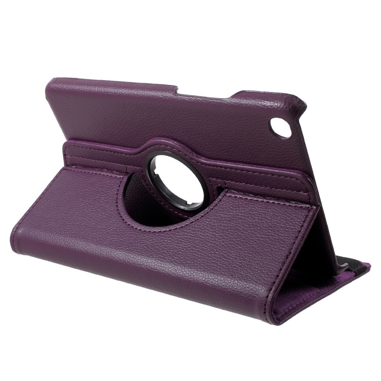 Litchi Grain 360 Degree Rotary Stand Leather Shell for Xiaomi Mi Pad 4 - Purple-4