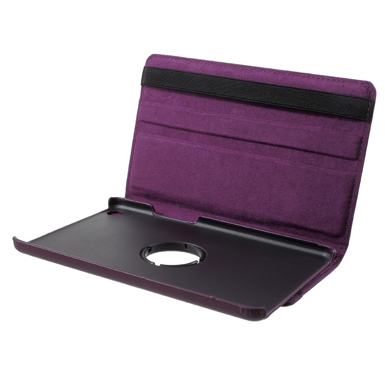 Litchi Grain 360 Degree Rotary Stand Leather Shell for Xiaomi Mi Pad 4 - Purple-6