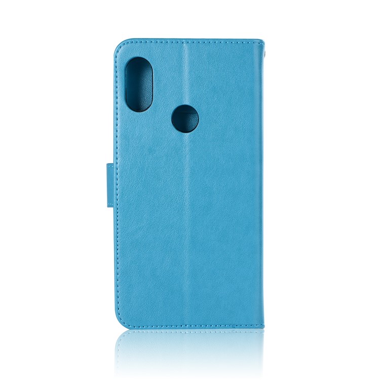 Imprinted Dream Catcher Owl Wallet Leather Stand Cover for Xiaomi Mi A2 Lite / Redmi 6 Pro - Dark Blue-3
