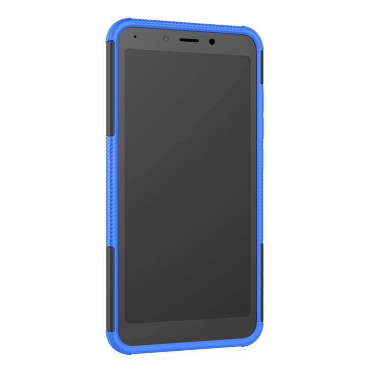 Anti-slip PC + TPU Hybrid Cover Shell Case with Kickstand for Xiaomi Redmi 6 (Dual Camera: 12MP+5MP) - Blue-7