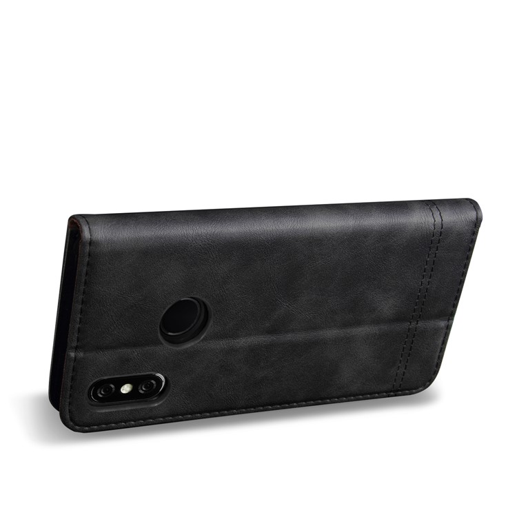 Retro Style Auto-absorbed Crazy Horse Leather Cover for Xiaomi Mi A2 Lite / Redmi 6 Pro - Black-7