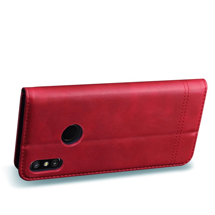 Retro Style Auto-absorbed Crazy Horse Leather Case for Xiaomi Mi A2 Lite / Redmi 6 Pro - Red-6
