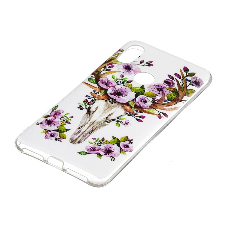 Luminous IMD Patterned TPU Mobile Shell for Xiaomi Redmi S2 / Redmi Y2 - Flowered Elk-2
