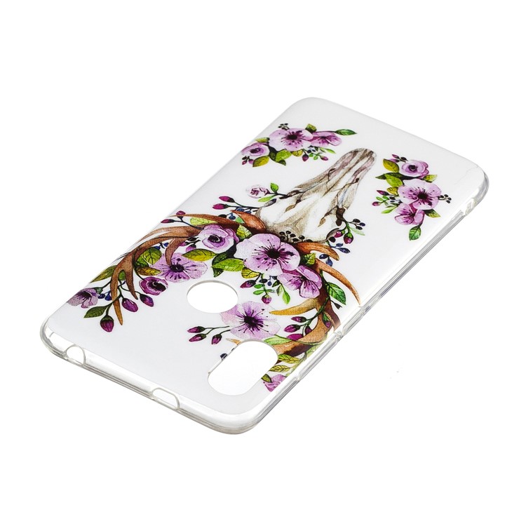 Luminous IMD Patterned TPU Mobile Shell for Xiaomi Redmi S2 / Redmi Y2 - Flowered Elk-3
