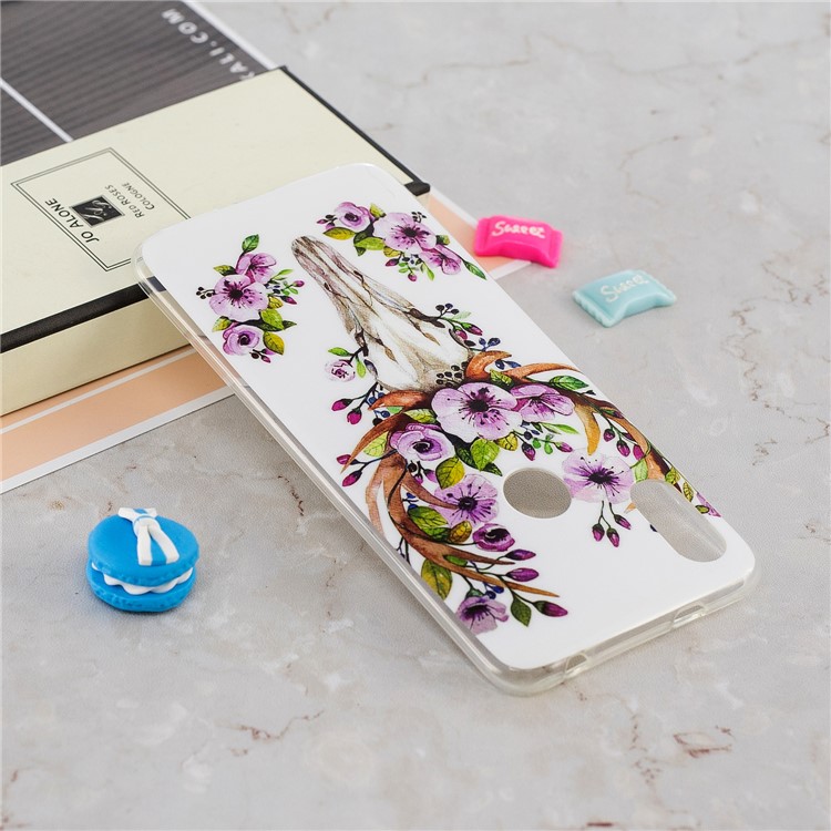 Luminous IMD Patterned TPU Mobile Shell for Xiaomi Redmi S2 / Redmi Y2 - Flowered Elk-5