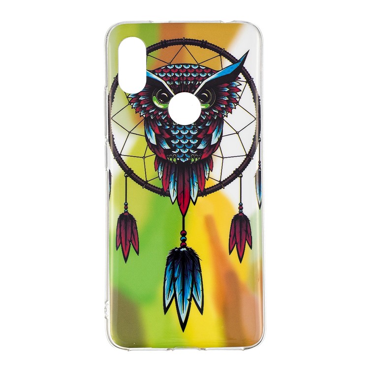 Luminous IMD Patterned TPU Cover Shell for Xiaomi Redmi S2 / Redmi Y2 - Owl and Dream Catcher-1