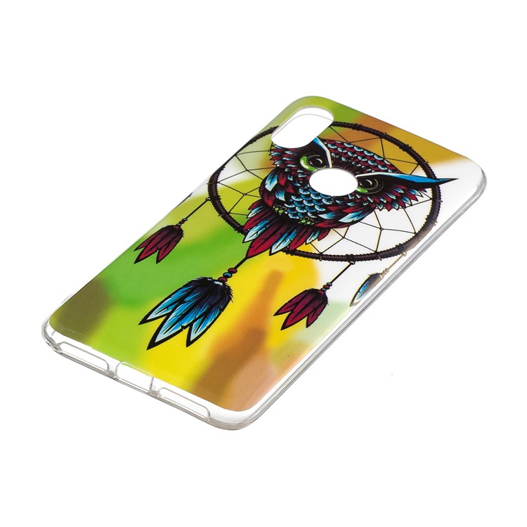 Luminous IMD Patterned TPU Cover Shell for Xiaomi Redmi S2 / Redmi Y2 - Owl and Dream Catcher-2